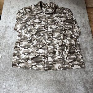 Society Of One Mens Military pattern Casual Button-Up‎ Shirt 3XLT 100% Cotton